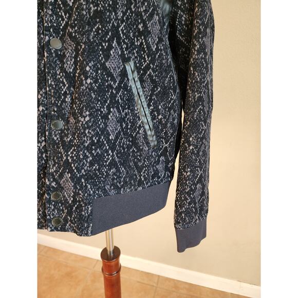 Michael Kors Men's Corduroy Bomber Jacket Snakeskin Size Large - Picture 10 of 10